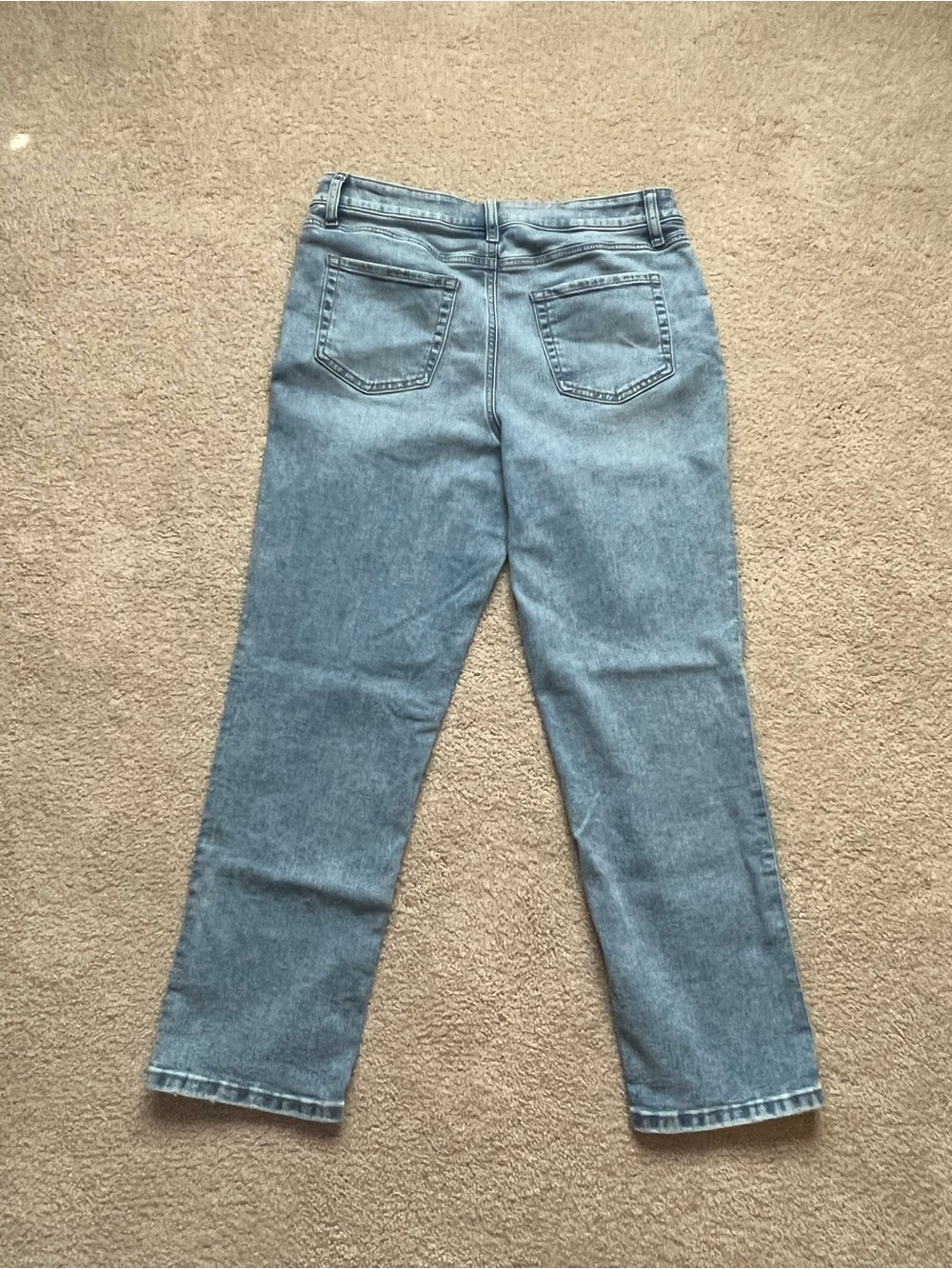 M Jeans by Maurices High Rise Slim Straight Ankle Distressed Jeans Size 14 Short - Picture 3 of 16